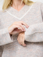 Kezia Recycled Vertical V Neck Jumper