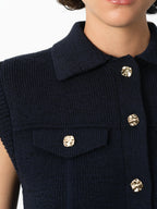 Roland Knit Gold Button Gilet