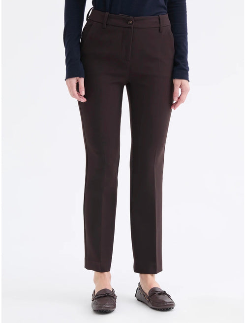 Burgundy Slightly Flared Trousers