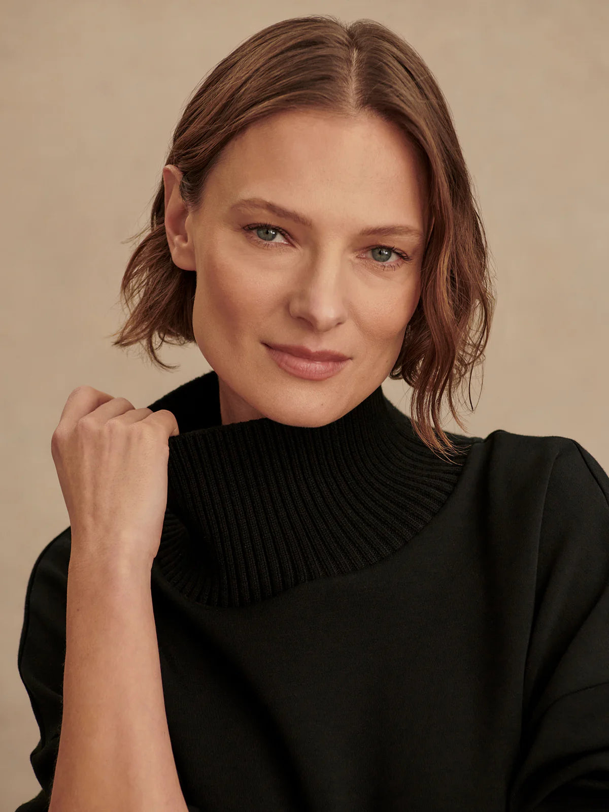 The Barker High Neck Black Sweat