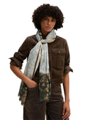 MOP Grey & Green Multi Soft Scarf