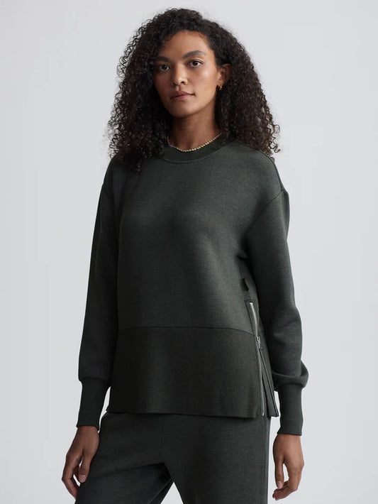 Lowry Longline Sweat - Olive Marl
