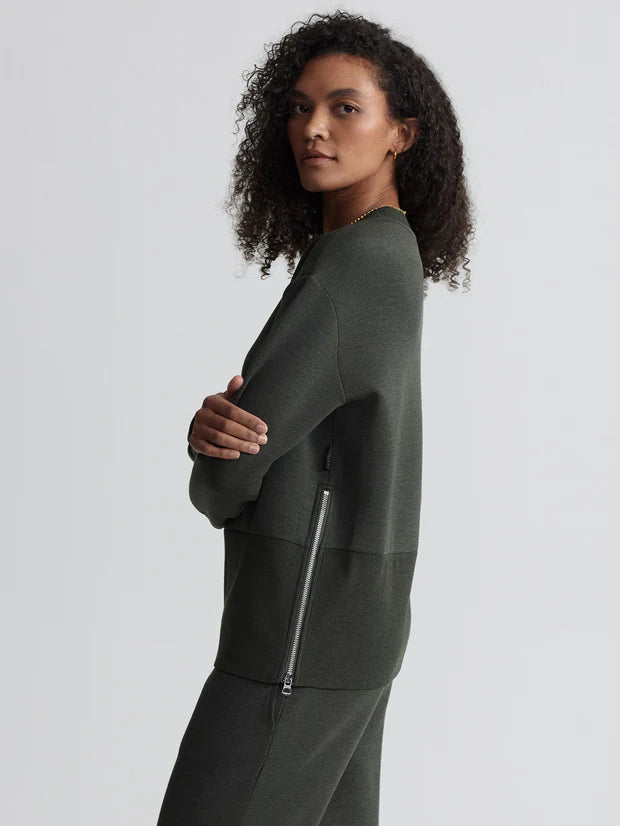 Lowry Longline Sweat - Olive Marl