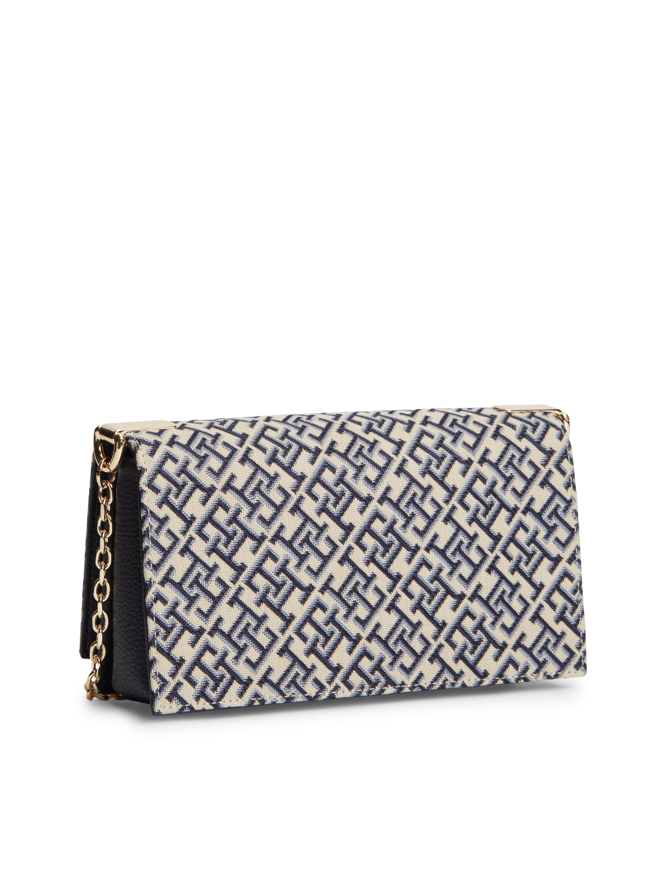 The Her Monogram Navy Chain Crossbody
