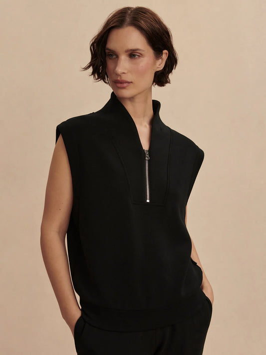 Loretta Half-Zip Sleeveless Sweat