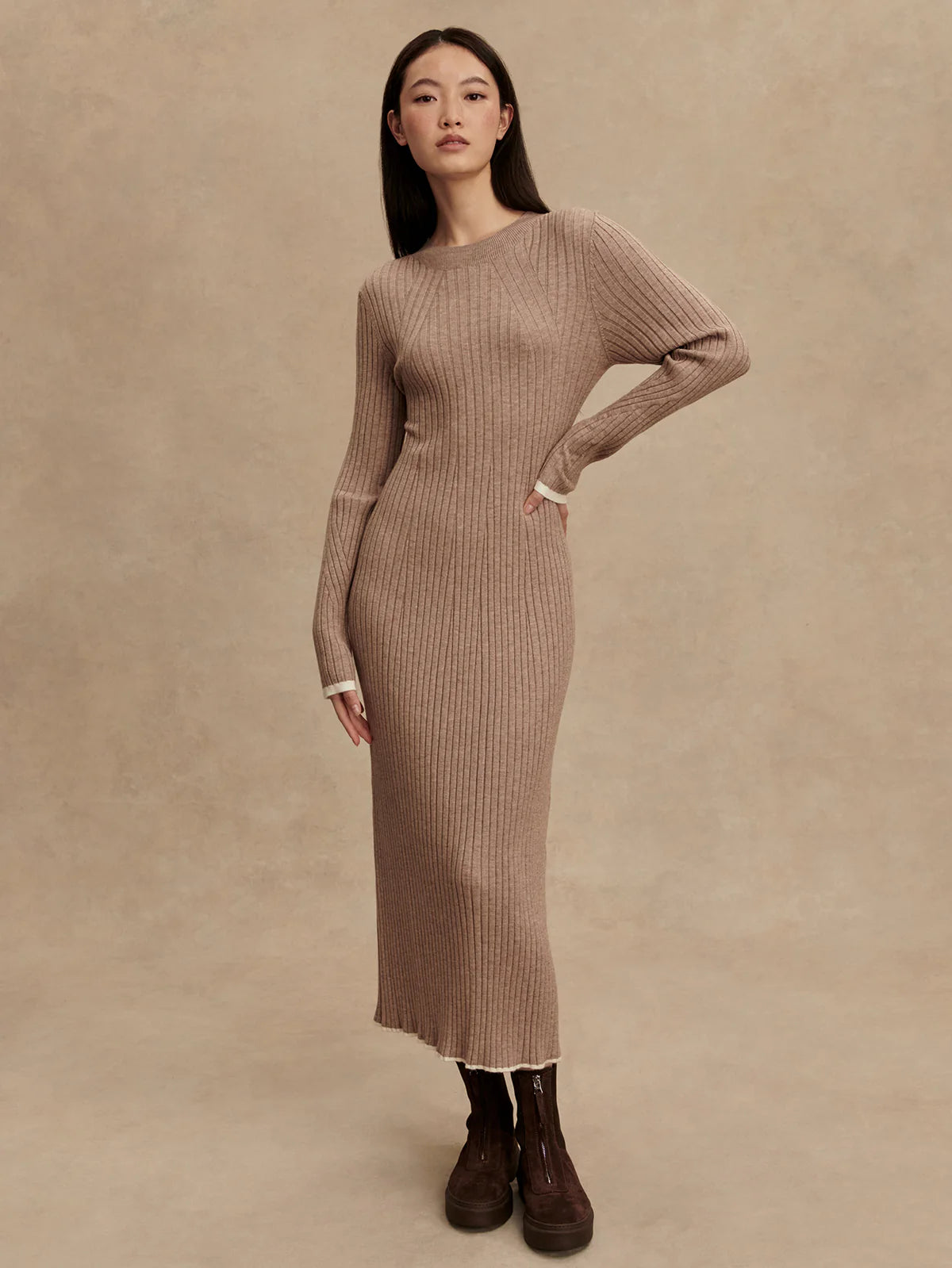 The Axel Rib Knit Midi Dress