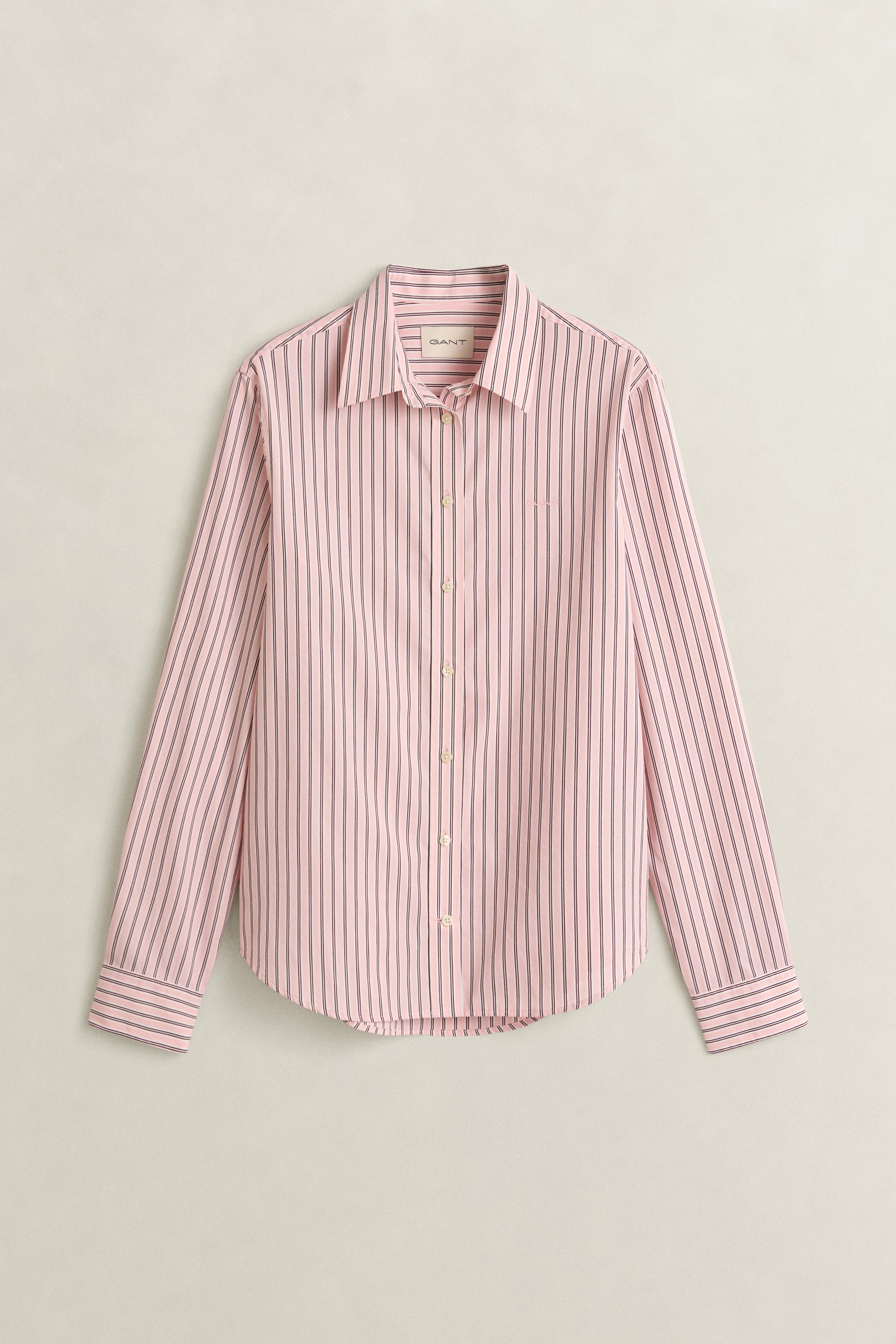 Regular Stripe Pink Grape Poplin Shirt