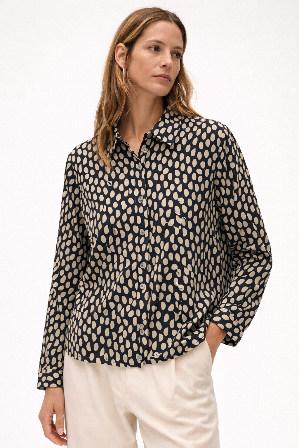 The Viscose Polka Print Jersey Shirt