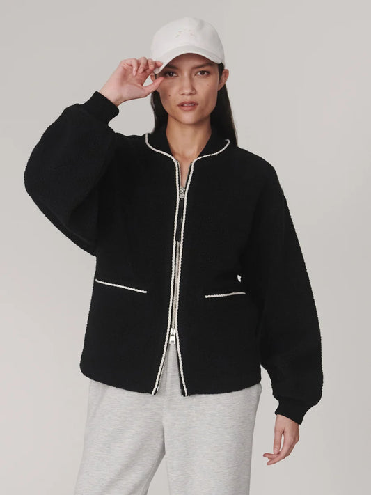 Rochell Black Pipe Fleece