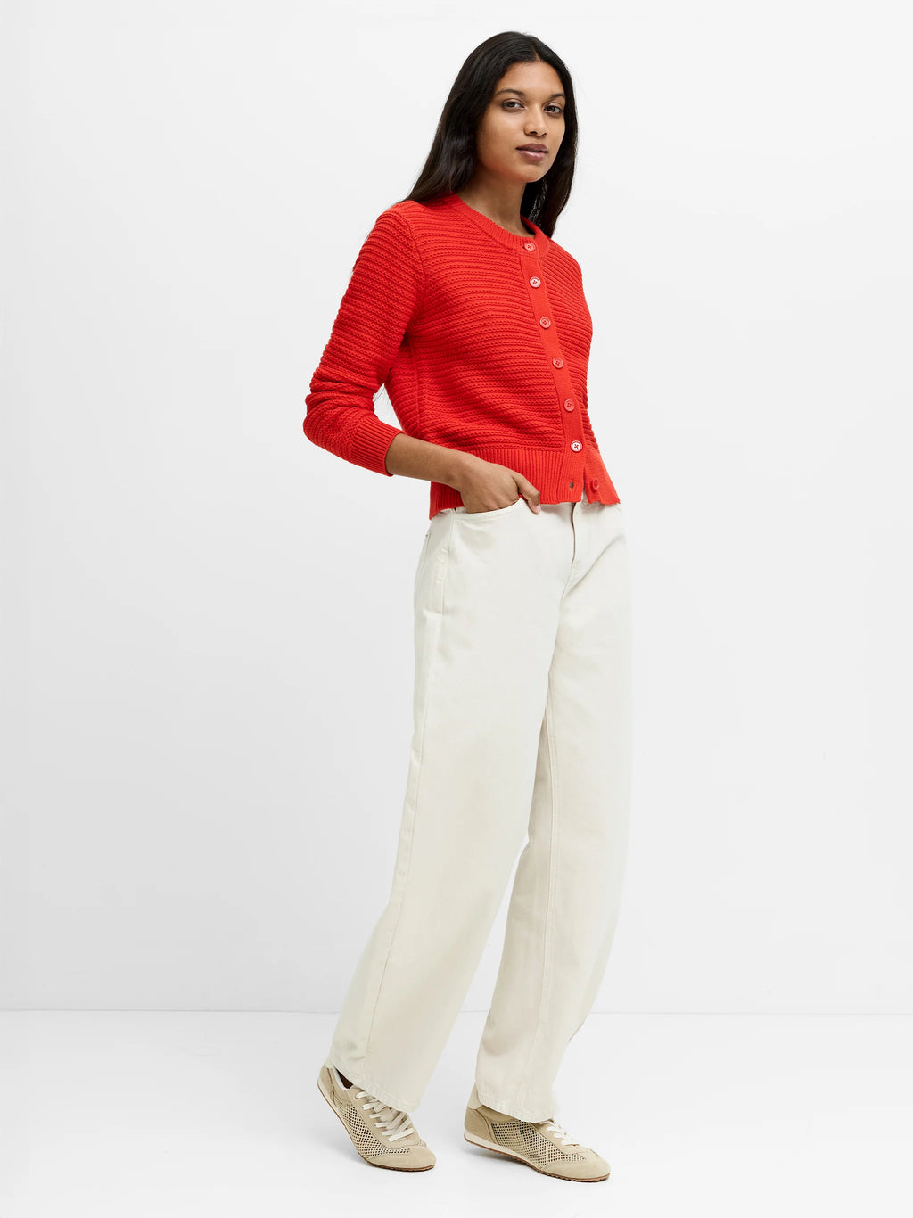 Lily Mozart Red Knit Cardigan