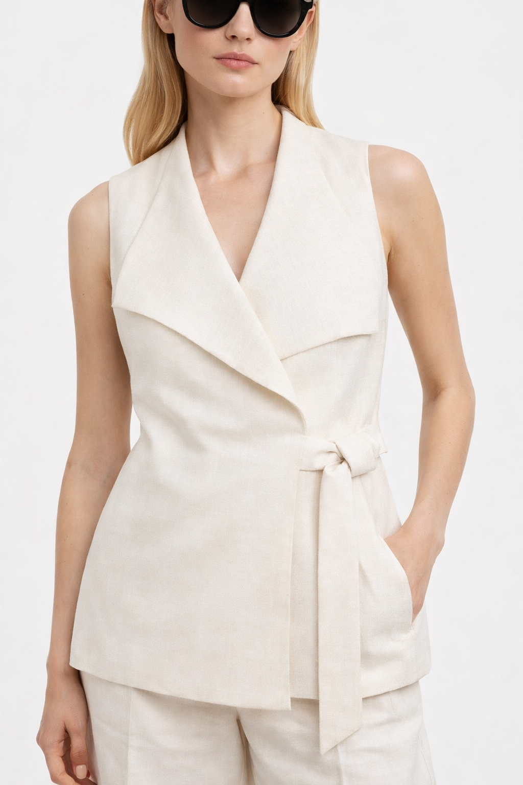 The Raquel Cream Waistcoat