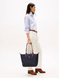 TH Monogram Tote Navy Bag
