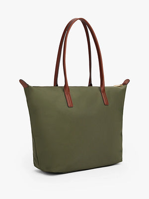 TH Monogram Tote Dark Green Bag