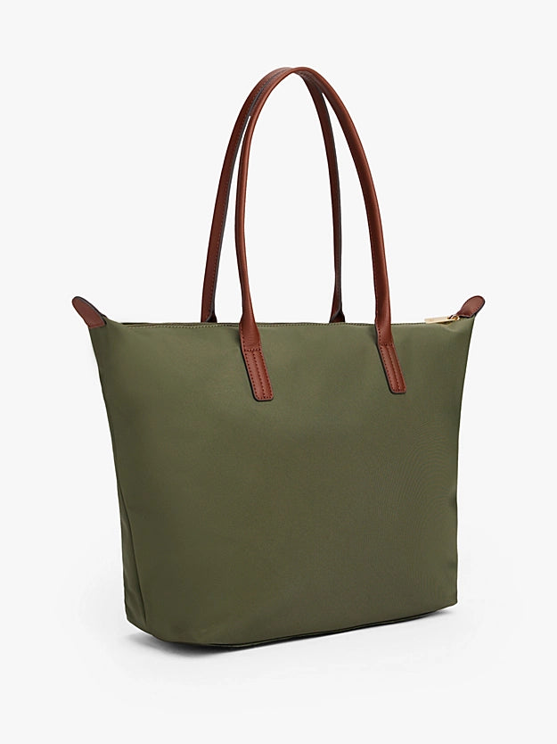 TH Monogram Tote Dark Green Bag