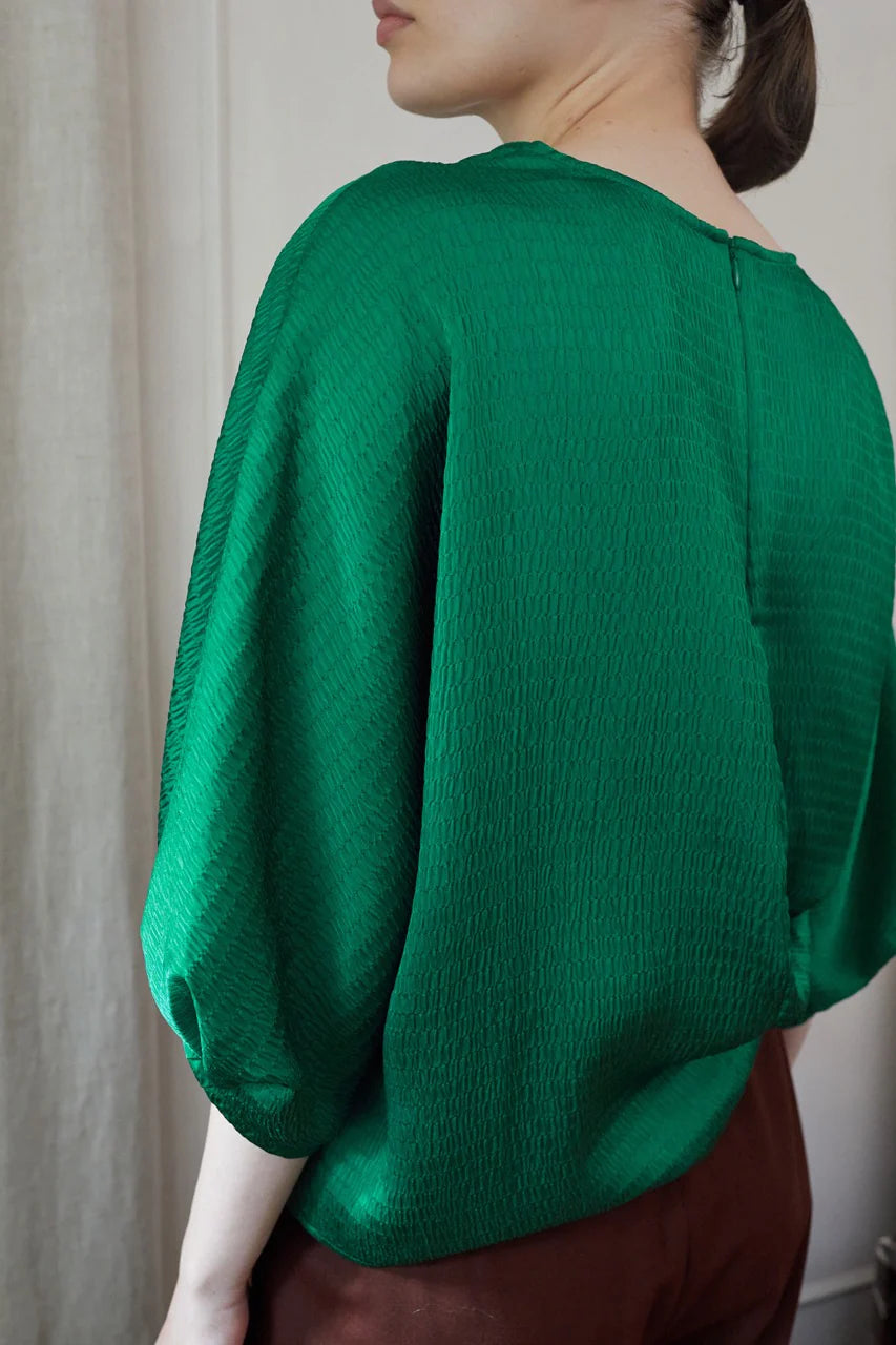 The Green Calloway Knot Blouse