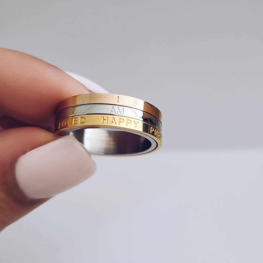 Trio Colour Affirmation Spinner Ring