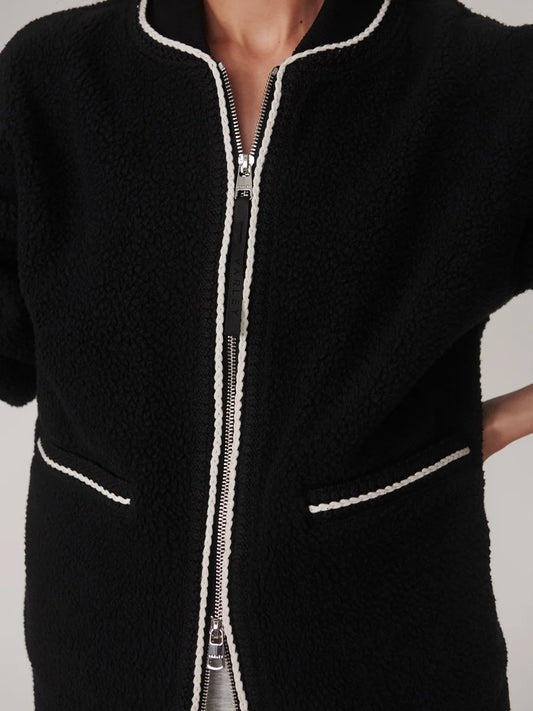 Rochell Black Pipe Fleece