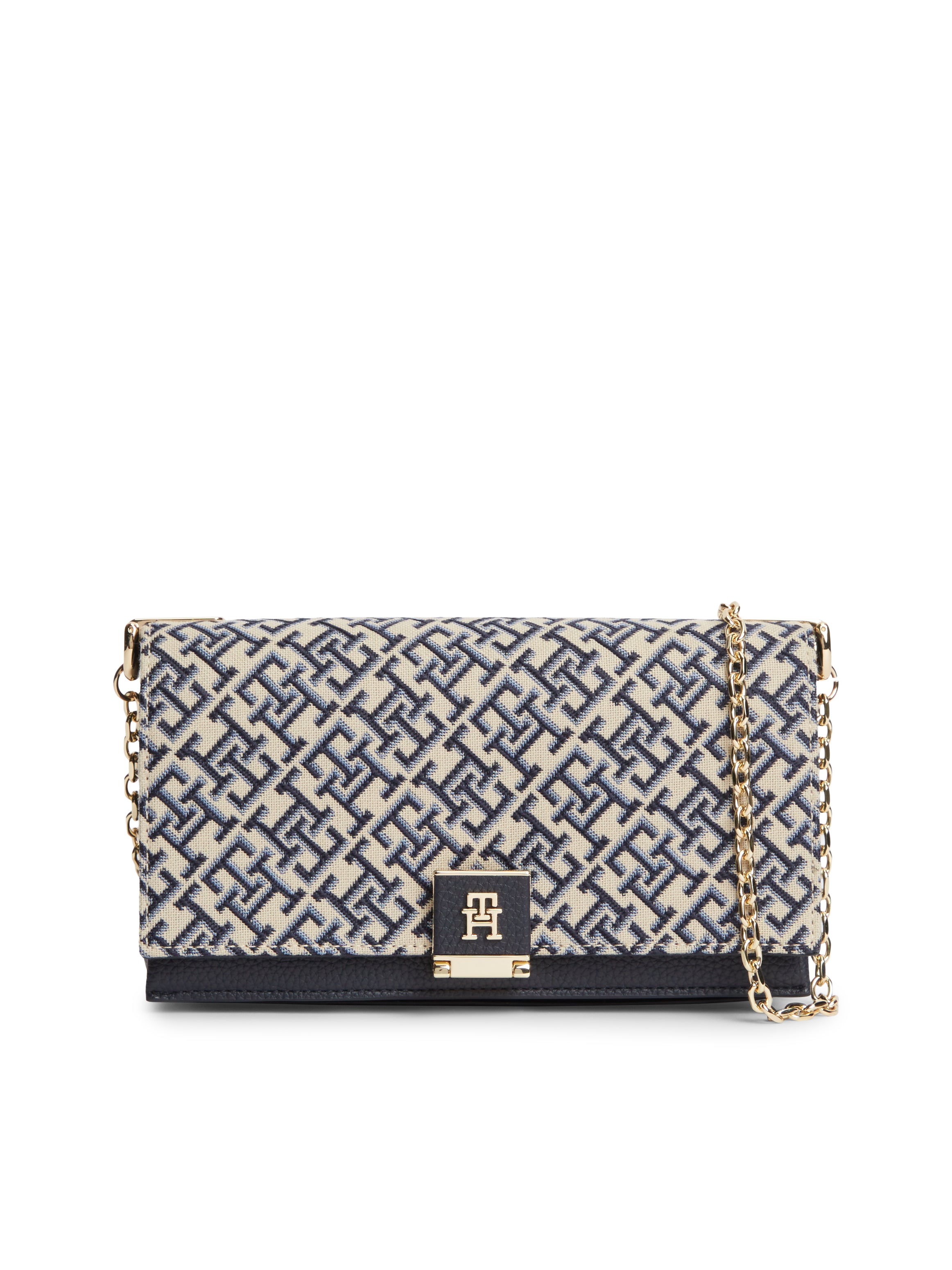 The Her Monogram Navy Chain Crossbody