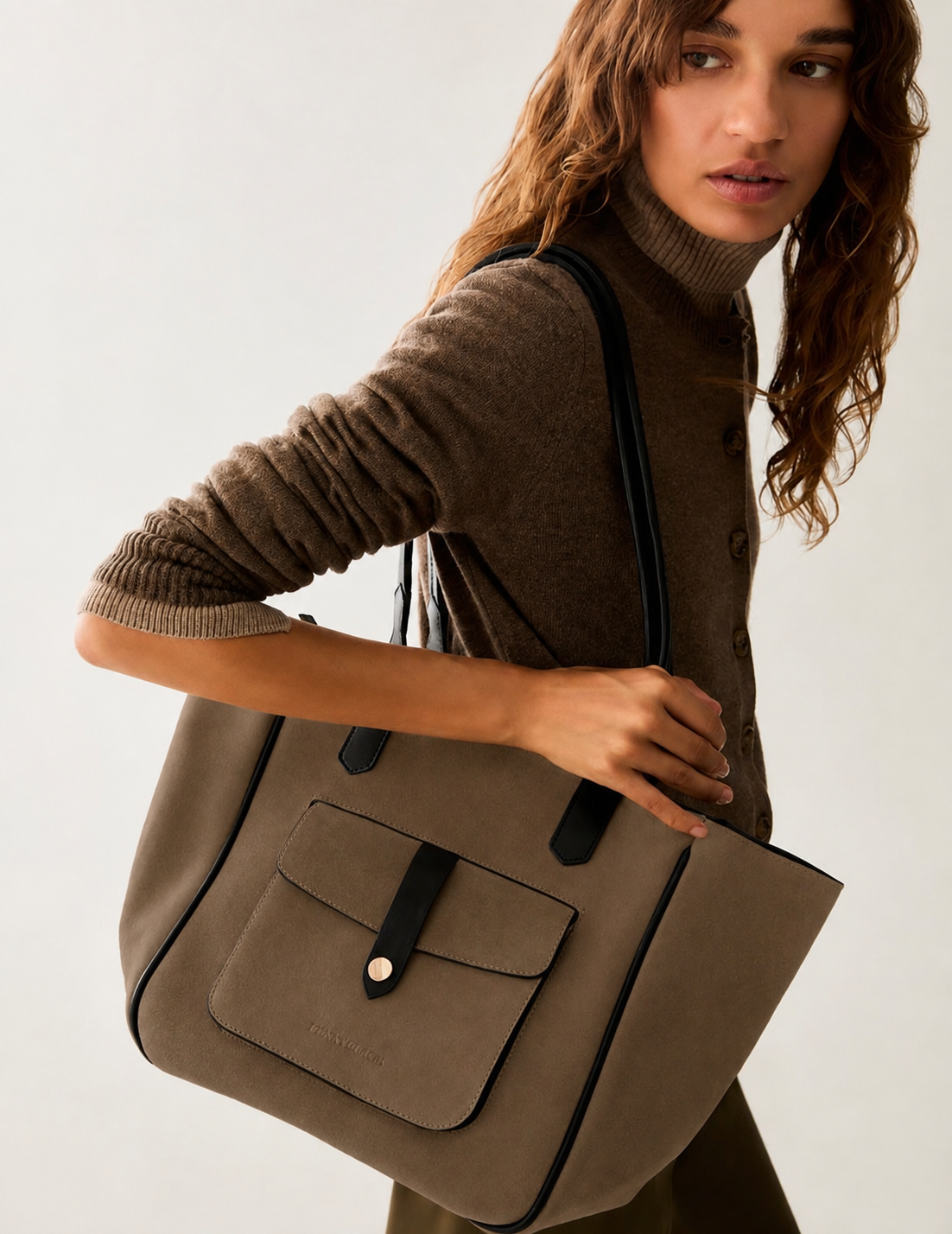 The PB Everyday Suede Brown Bag