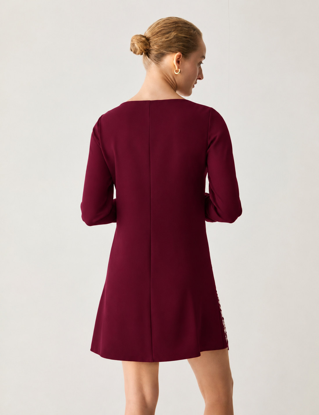 PB Burgundy Sequin Shift Dress