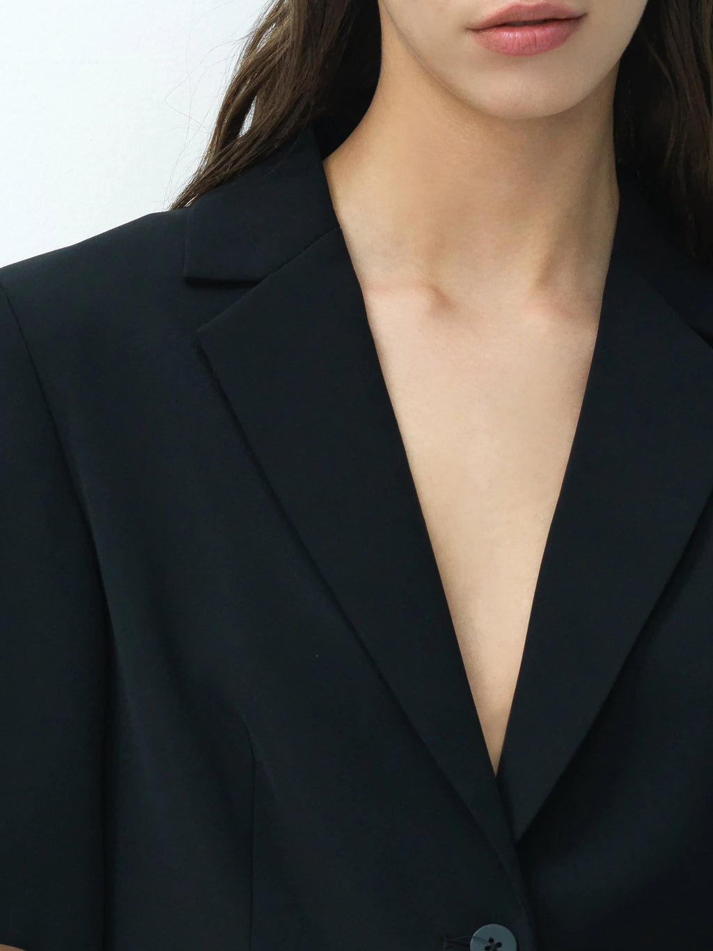 Vinnie Black Tailored Short Sleeve Blazer