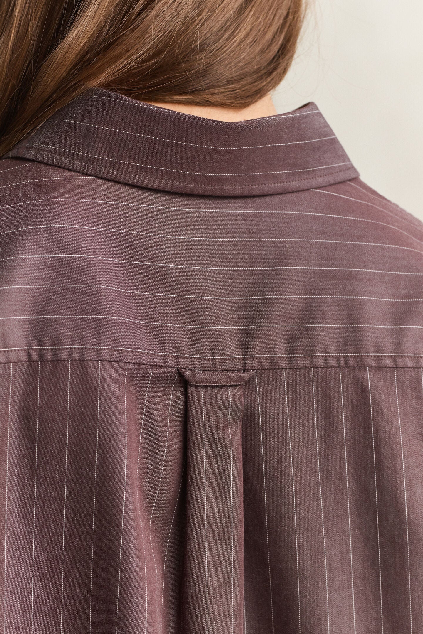 Coffee Stripe Relaxed Poplin Shirt