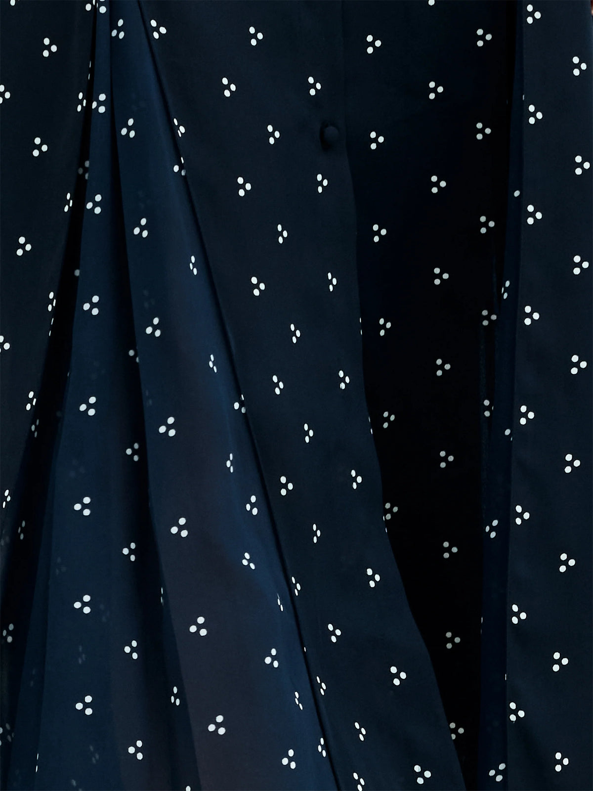Mila Geo Printed Dark Blue Midi Shirt Dress