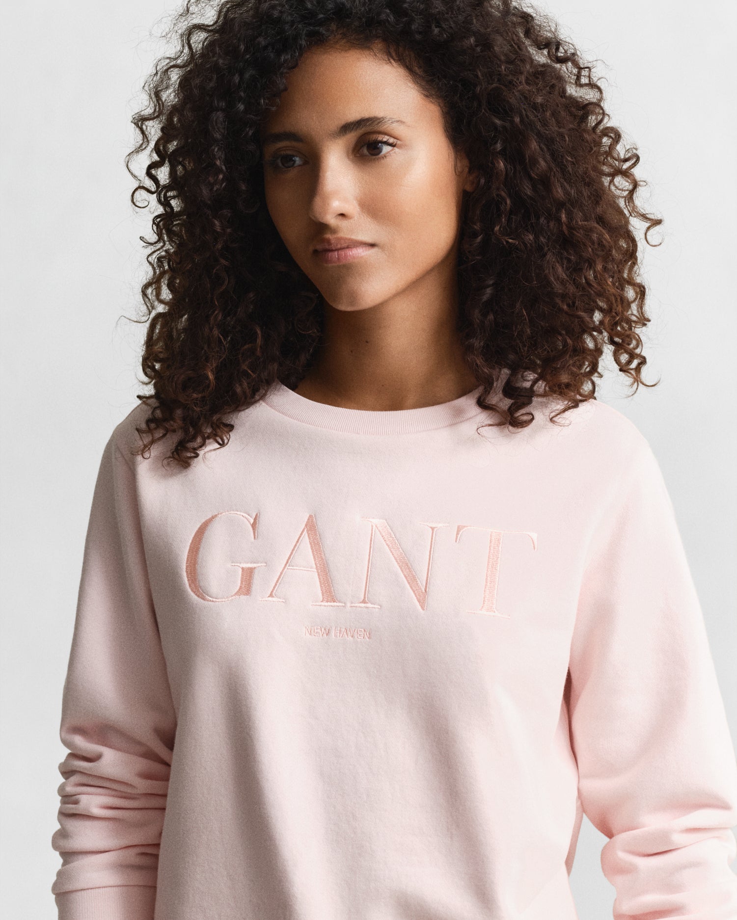 Pink Tonal Graphic Crew Sweatshirt