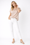 Dusk Nude Satin Silk Blouse