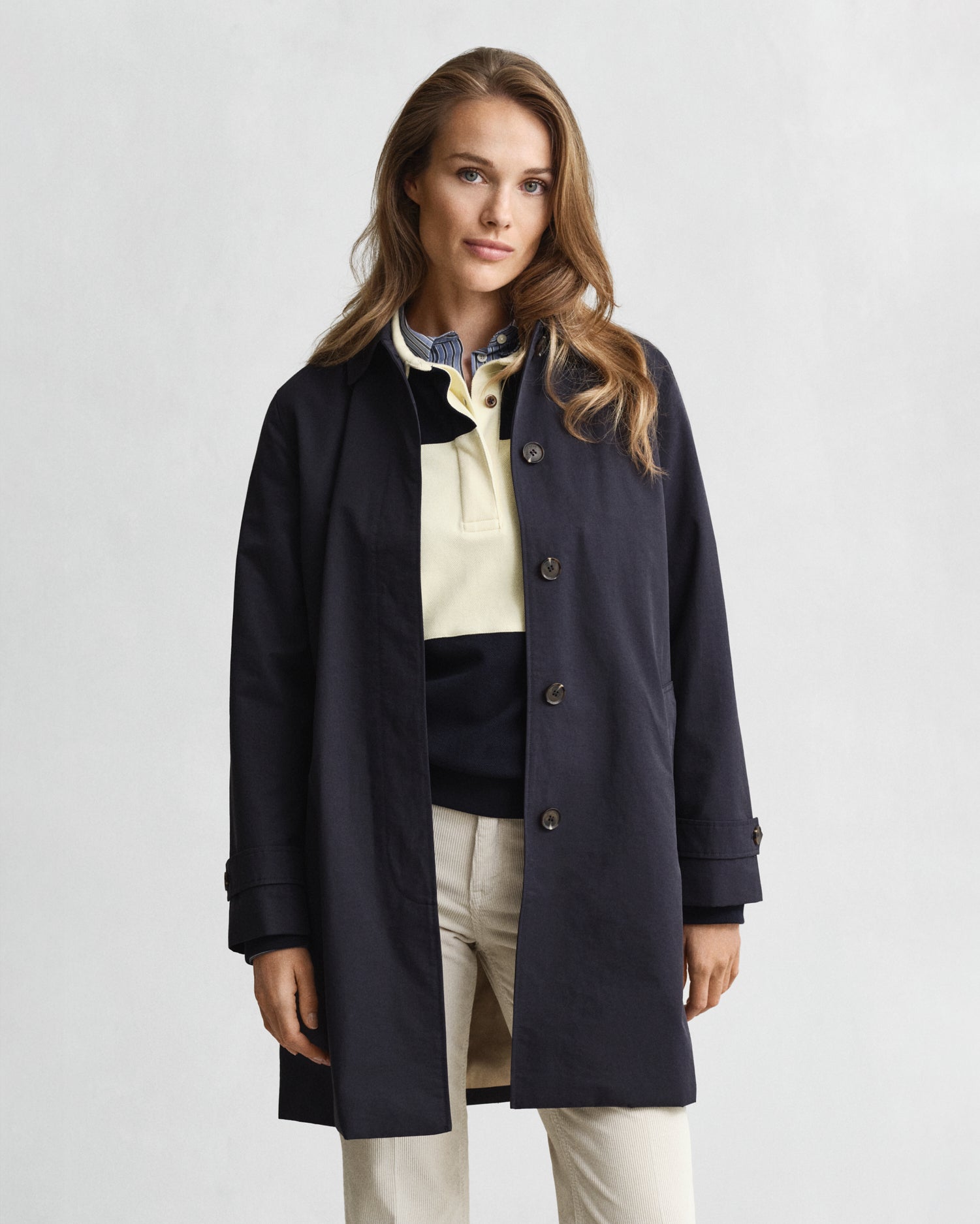 The Evening Blue Car Coat