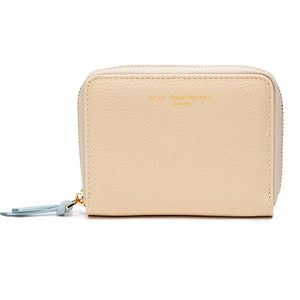 Zipper Purse Cream & Blue
