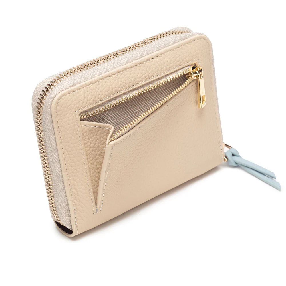 Zipper Purse Cream & Blue