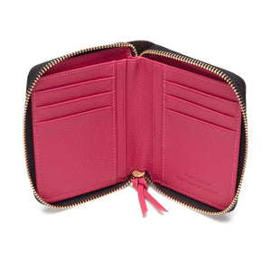 Zipper Purse Black and Pink