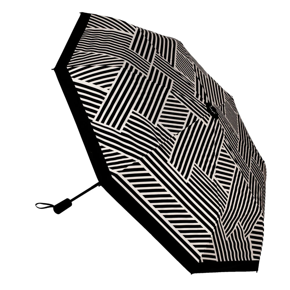 Black And Sand Geometric Umbrella