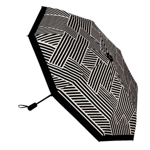 Black And Sand Geometric Umbrella