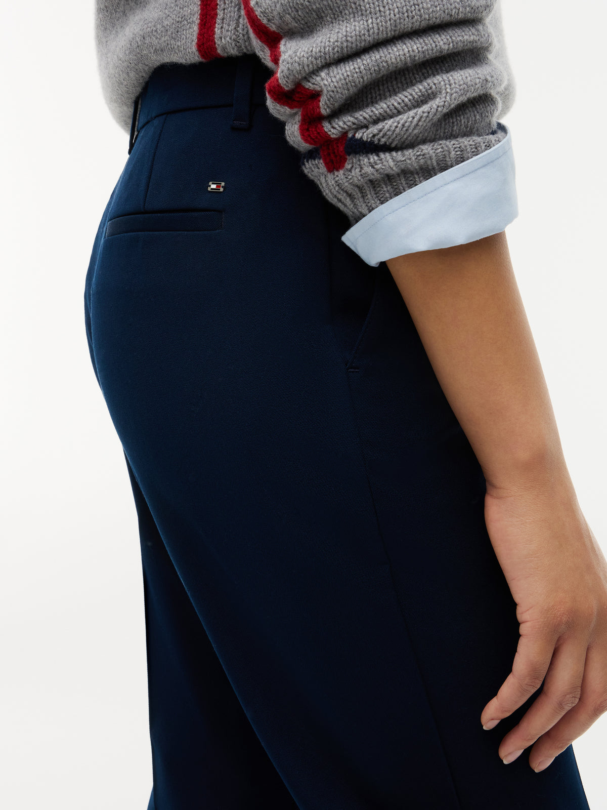 The Gaberdine Dark Blue Slim Trouser
