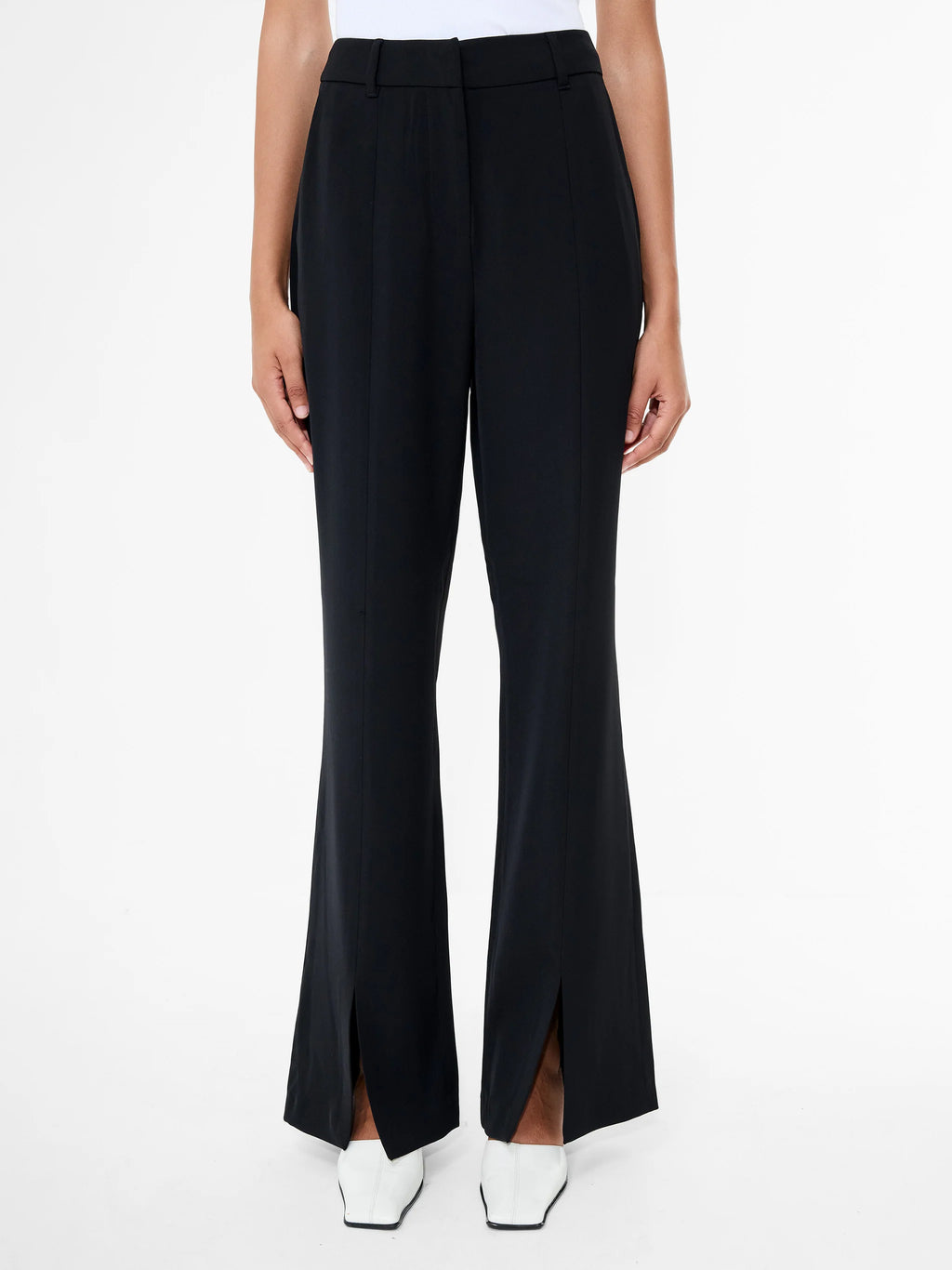 Vinnie Black Tailored Slit Trousers