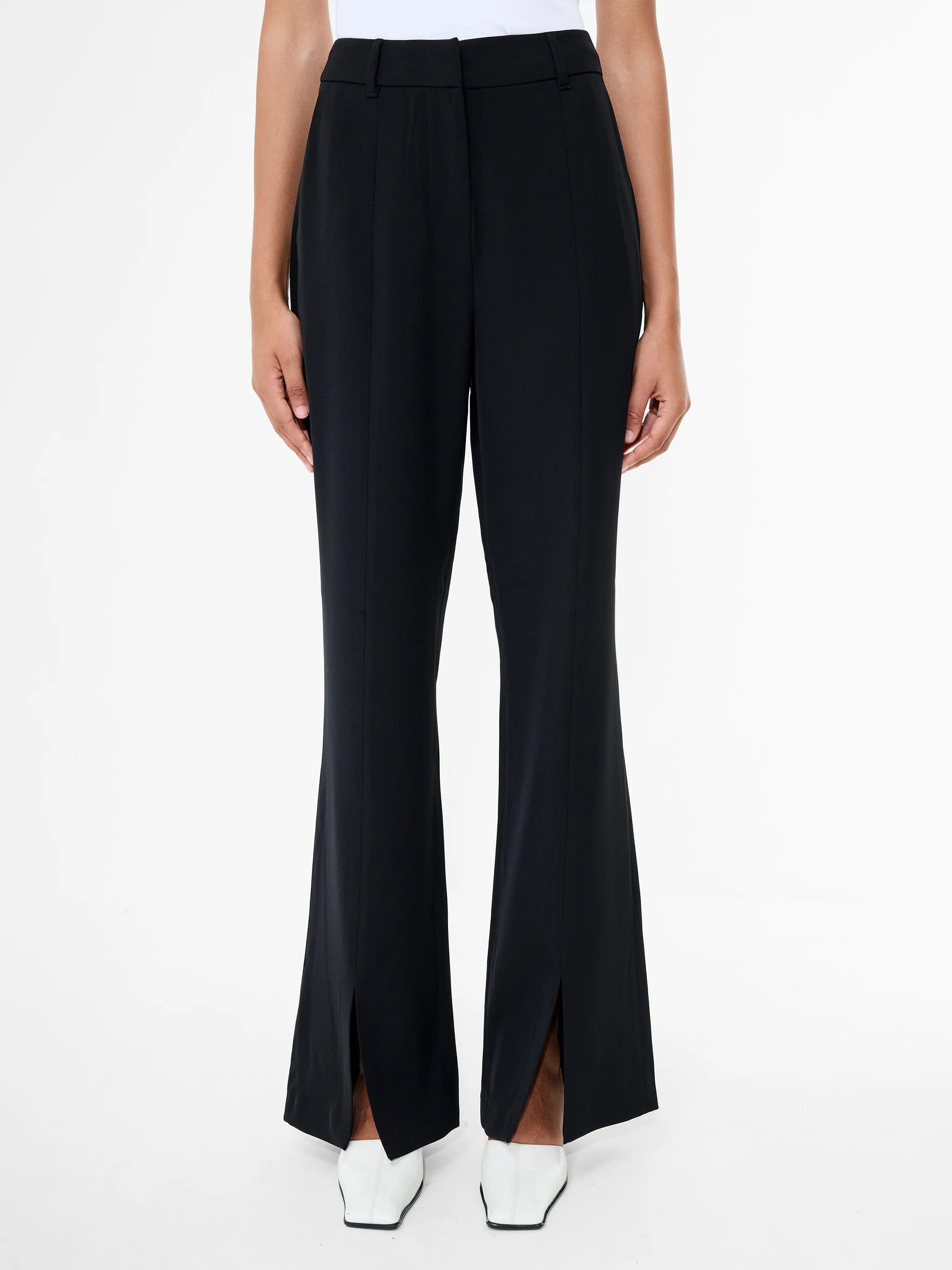 Vinnie Black Tailored Slit Trousers