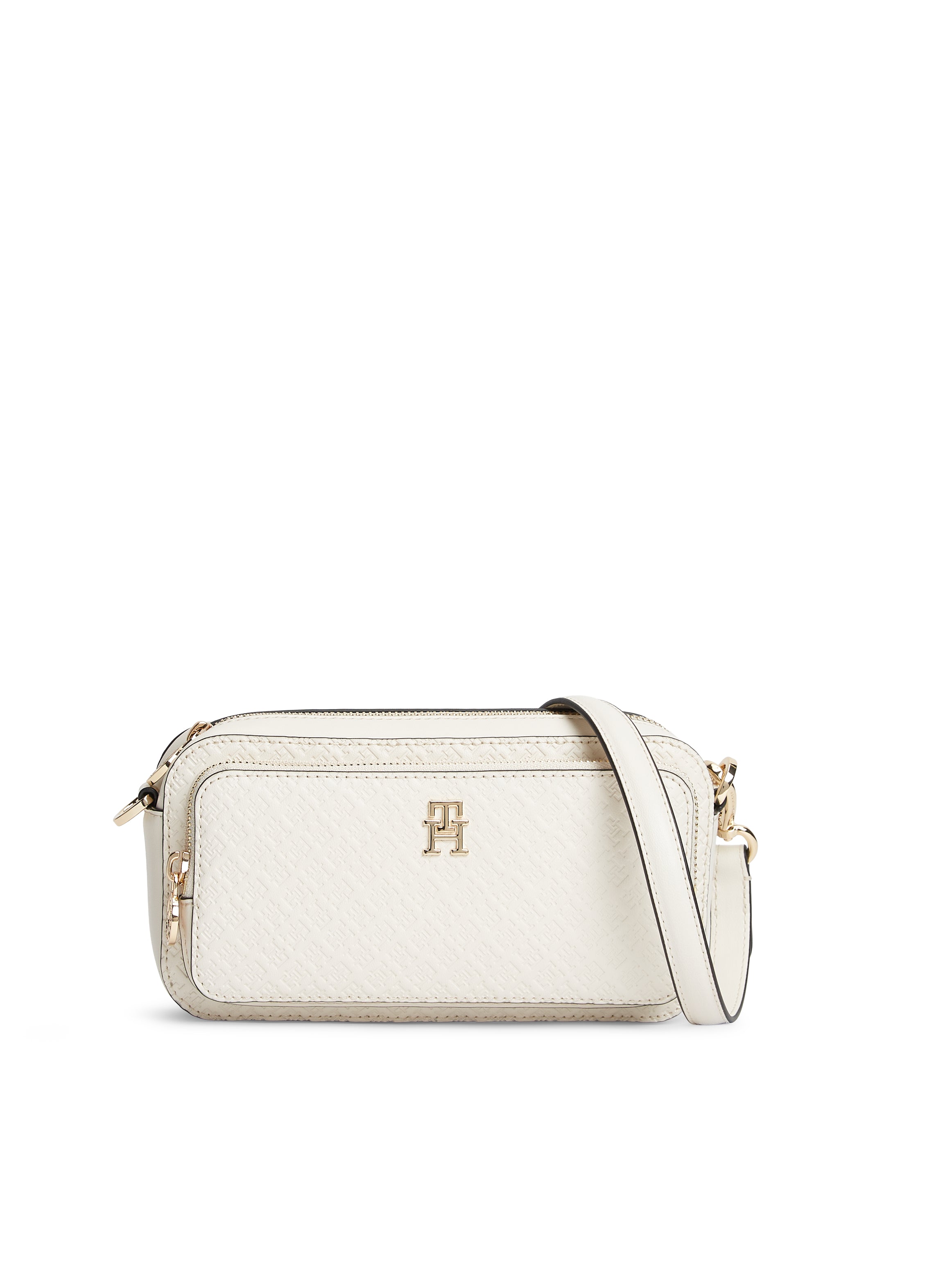 TH Monogram Crossbody Cream Camera Bag