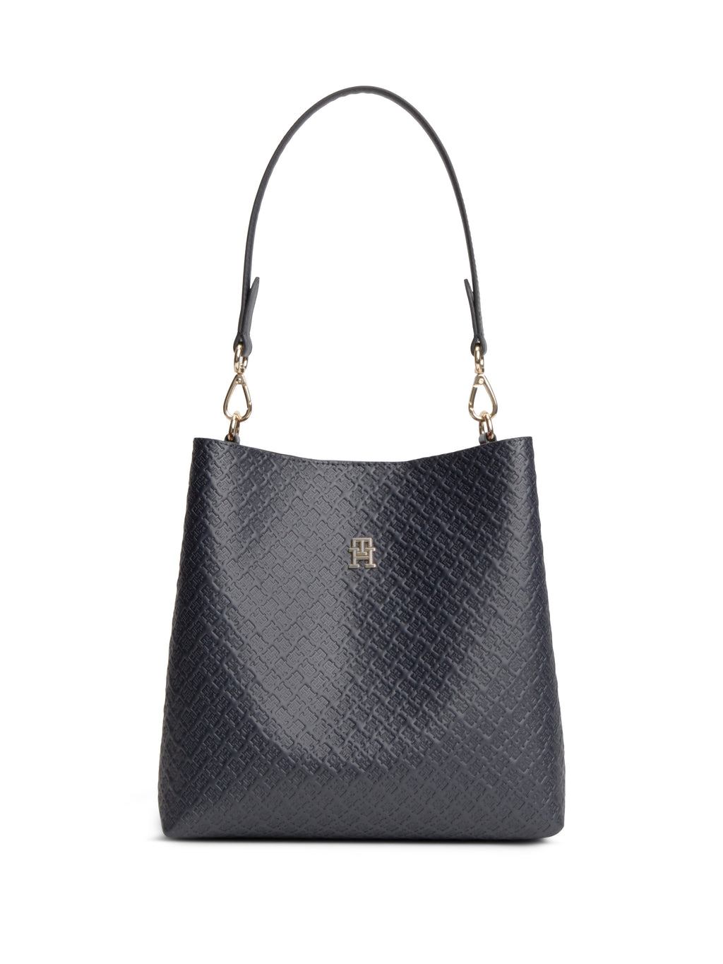 The Navy Monogram Icon Shoulder Bag