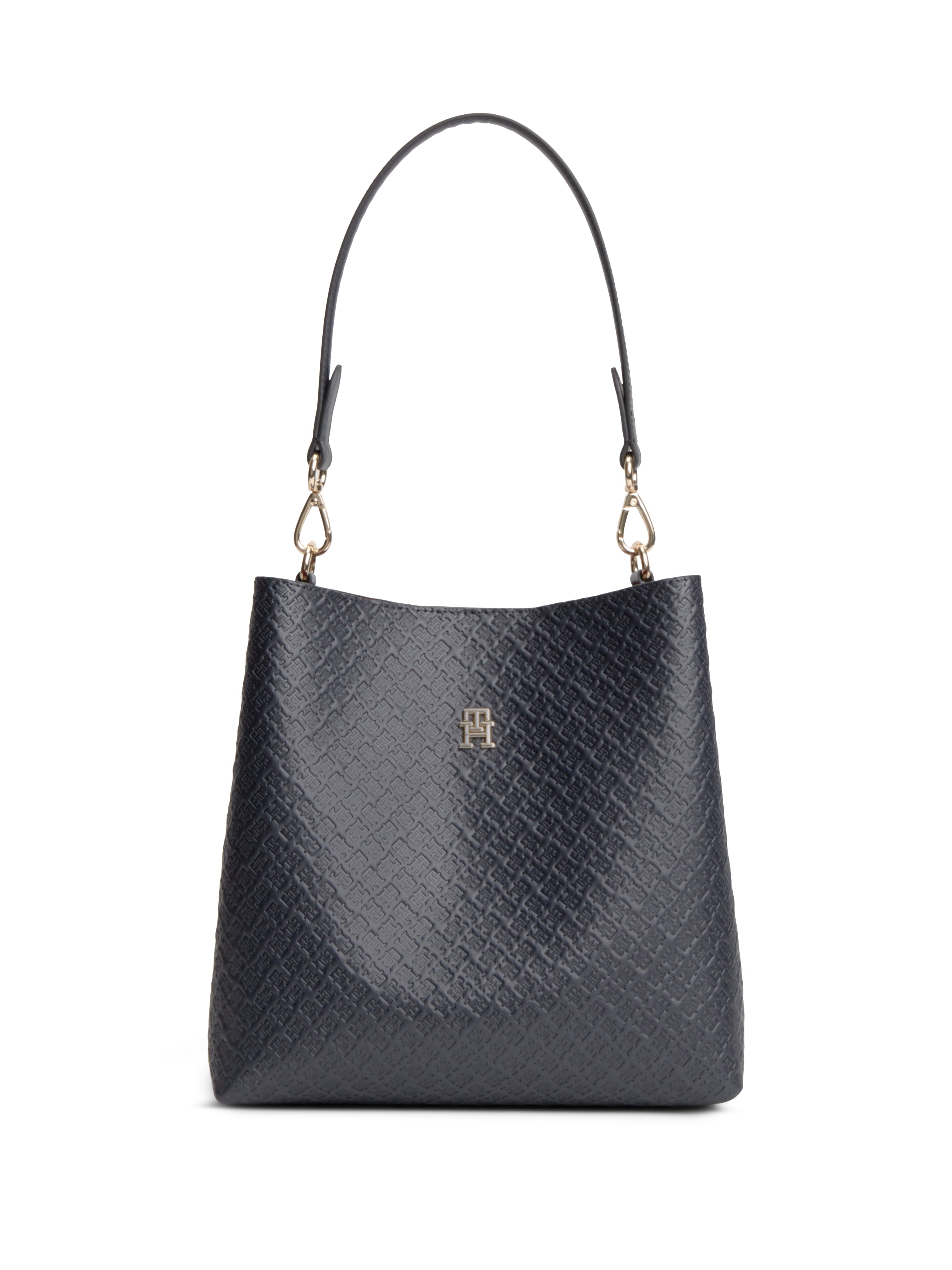 The Navy Monogram Icon Shoulder Bag