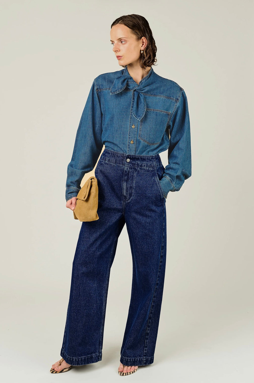 Emberley Wide Leg Denim Jeans