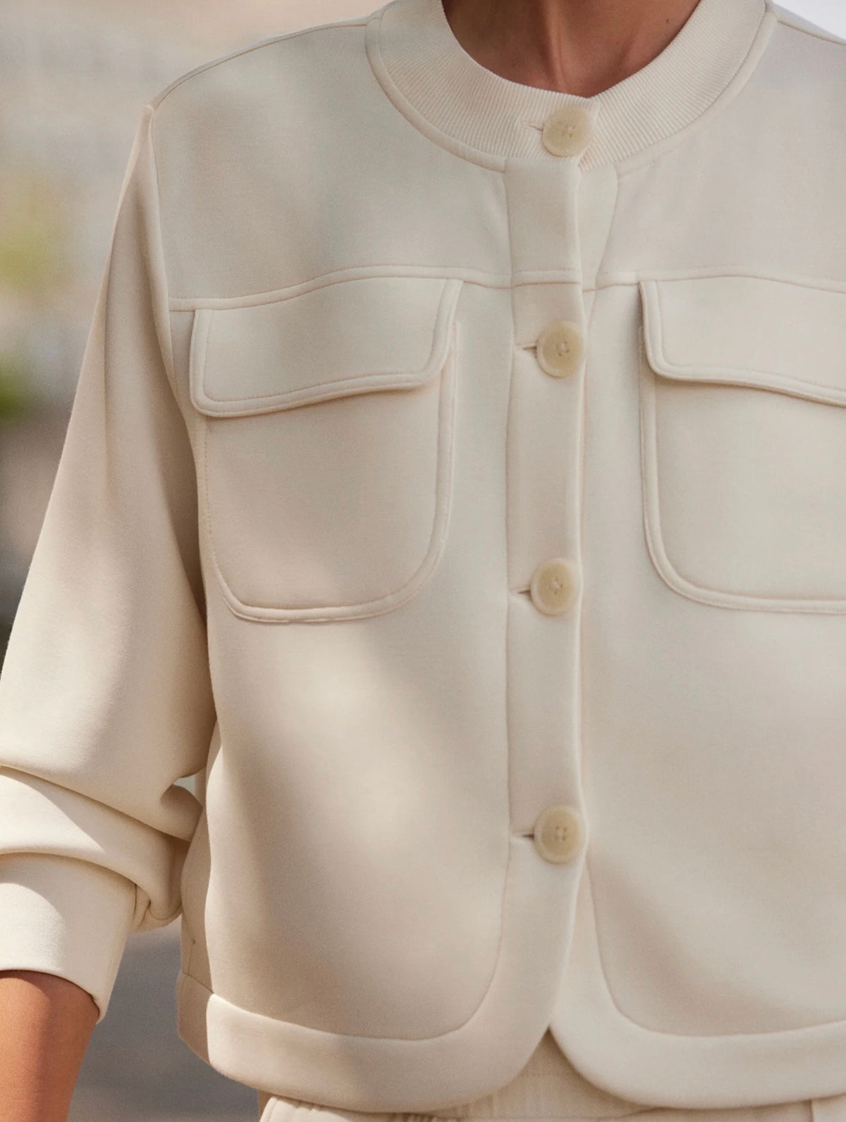 The Hartwell Button Cream Sweat