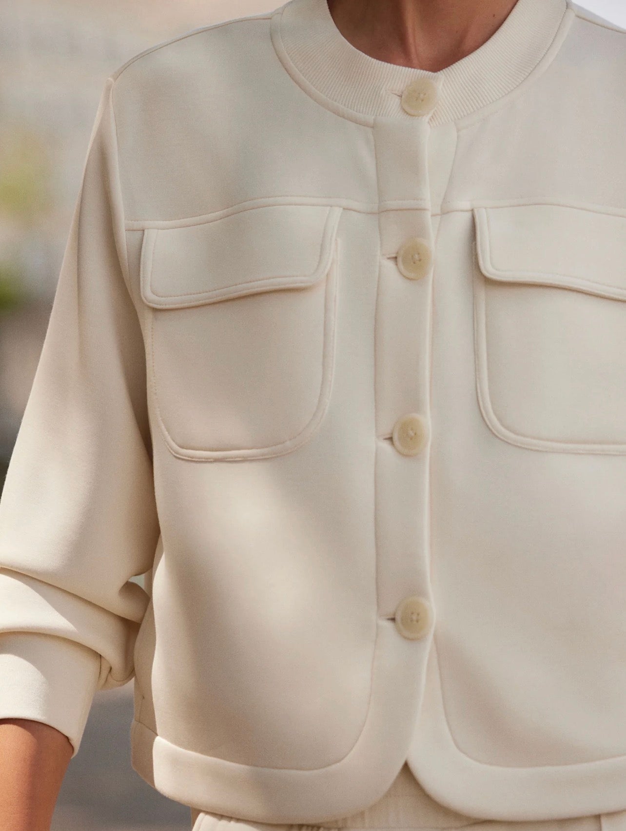 The Hartwell Button Cream Sweat