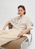 The Stone Viscose Tie Blouse