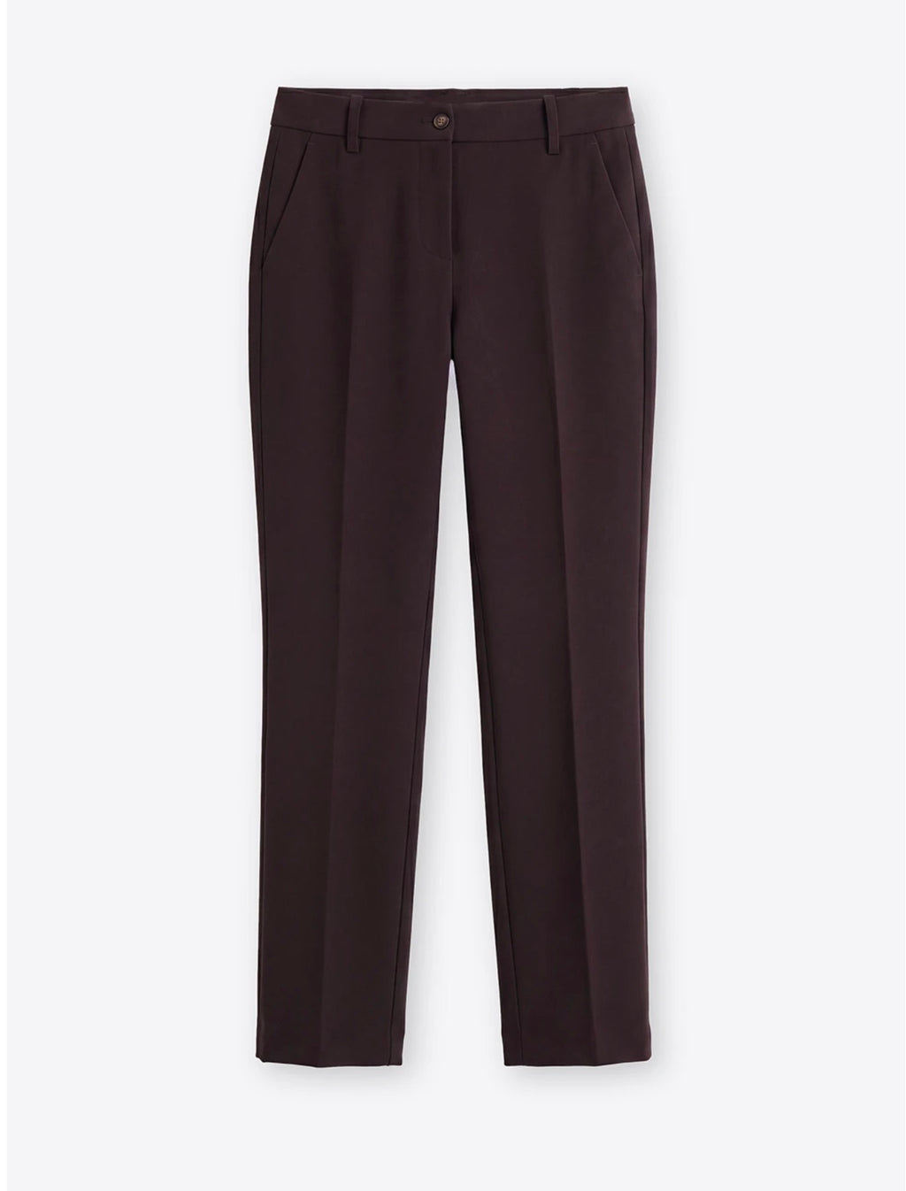 Burgundy Slightly Flared Trousers