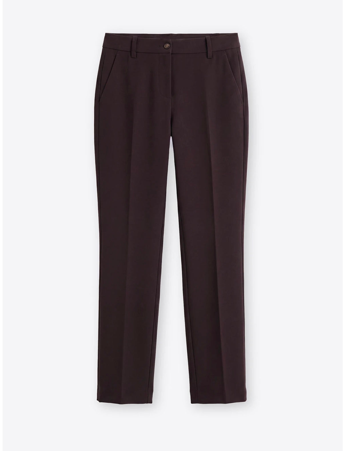 Burgundy Slightly Flared Trousers