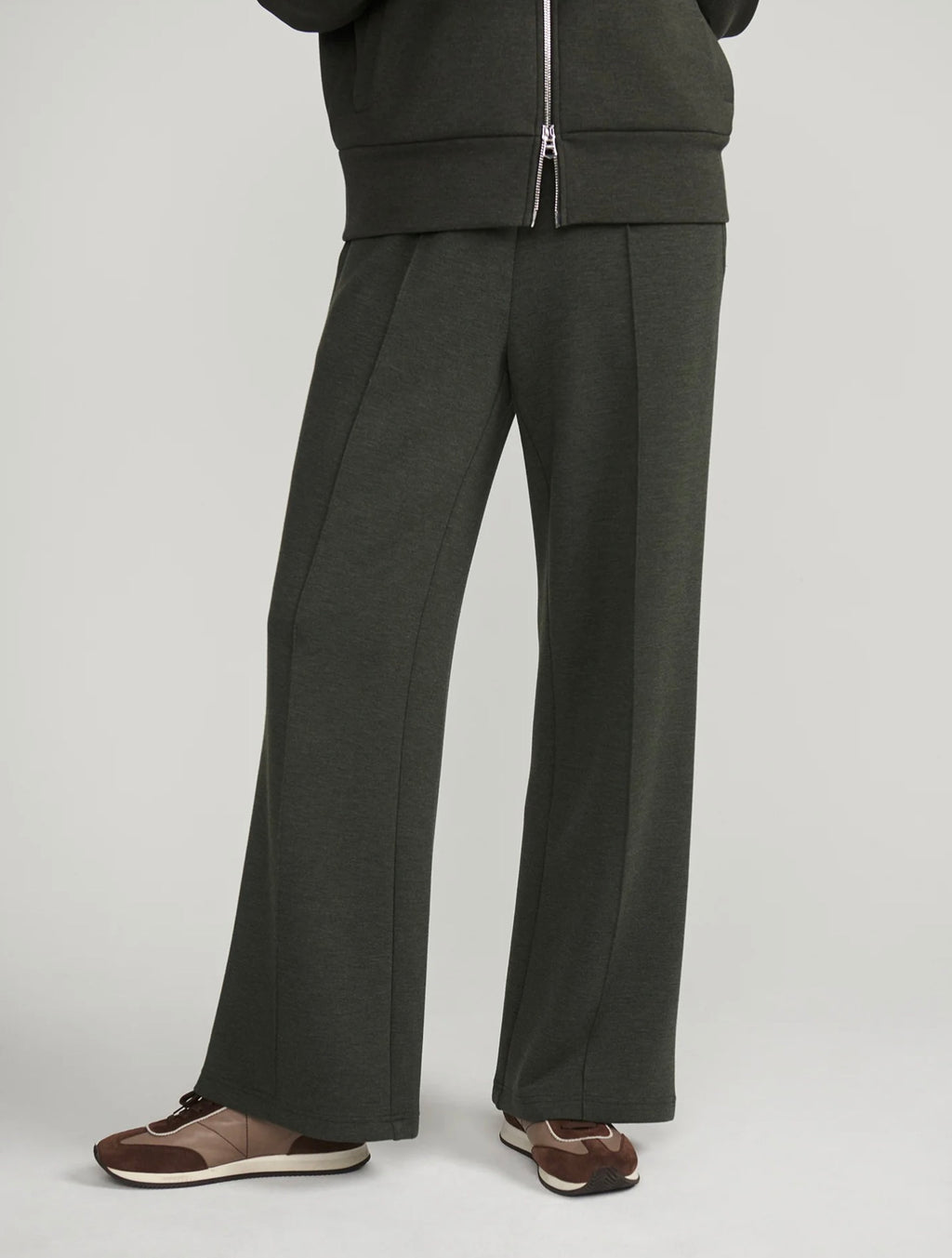 The Olive Marl Wide Leg 30” Bottoms