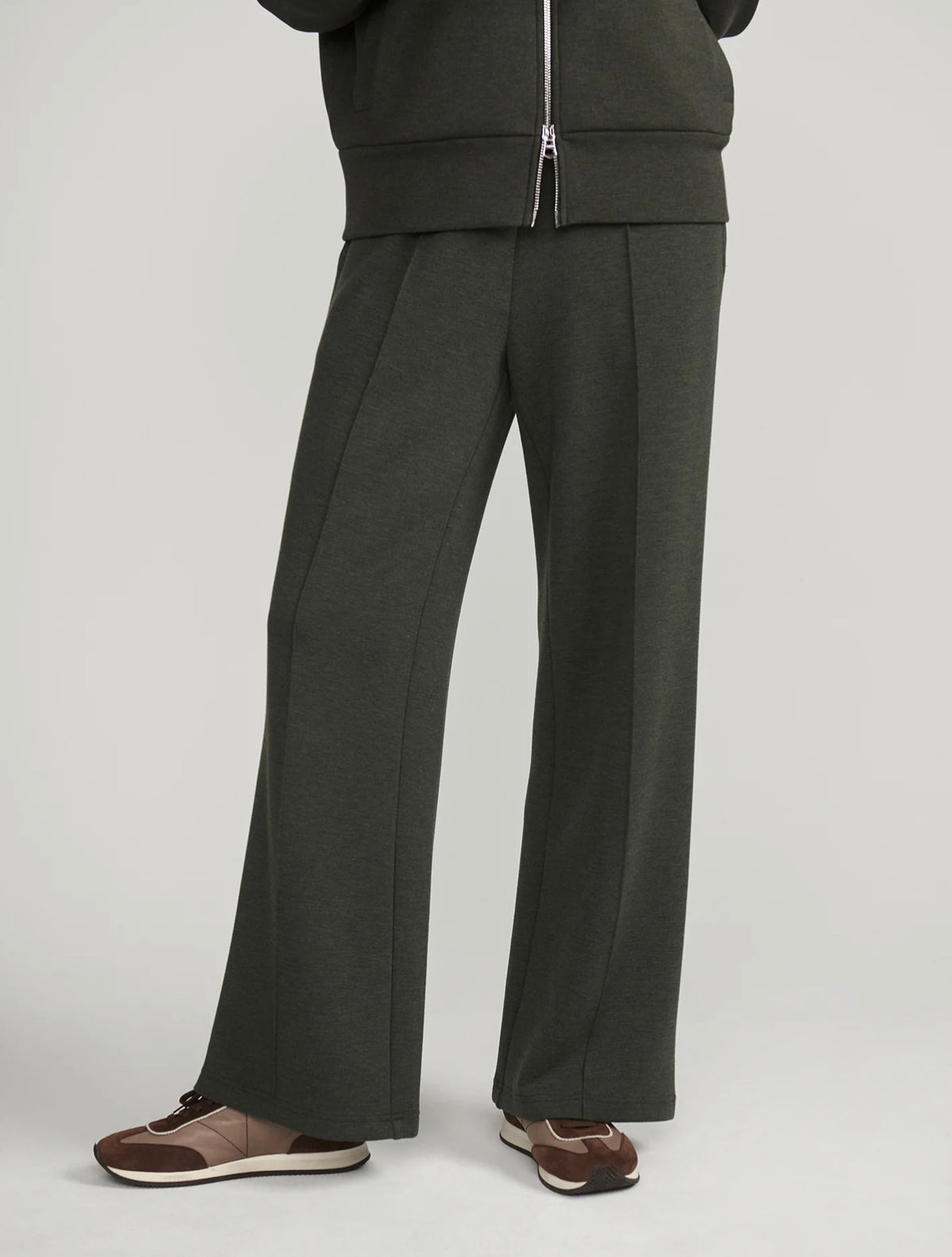 The Olive Marl Wide Leg 30” Bottoms