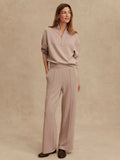 The Taupe Marl Wide Leg Pant 30"